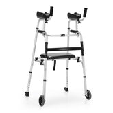 One-click Folding Rolling Walker & Rollators with Seat and Adjustable Height