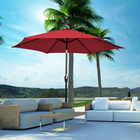 10 Feet Outdoor Patio Umbrella with Tilt Adjustment and Crank