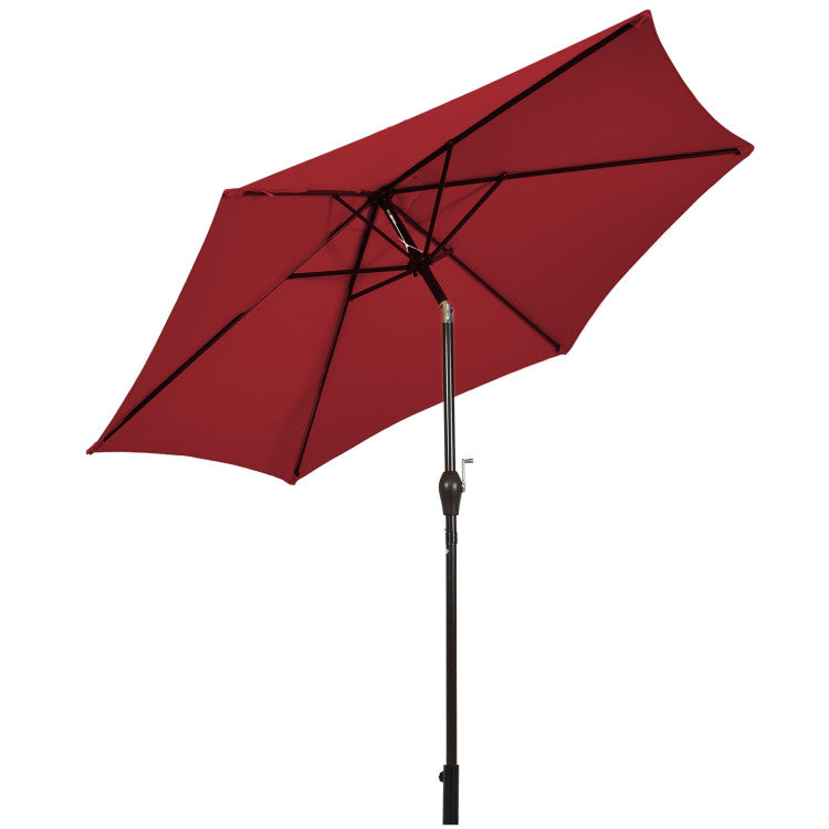 10 Feet Outdoor Patio Umbrella with Tilt Adjustment and Crank