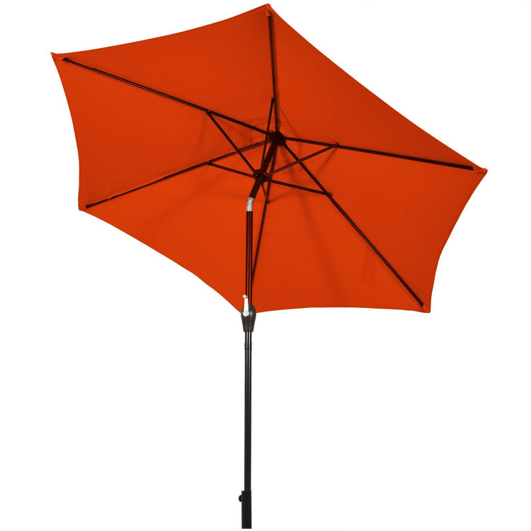 10 Feet Outdoor Patio Umbrella with Tilt Adjustment and Crank