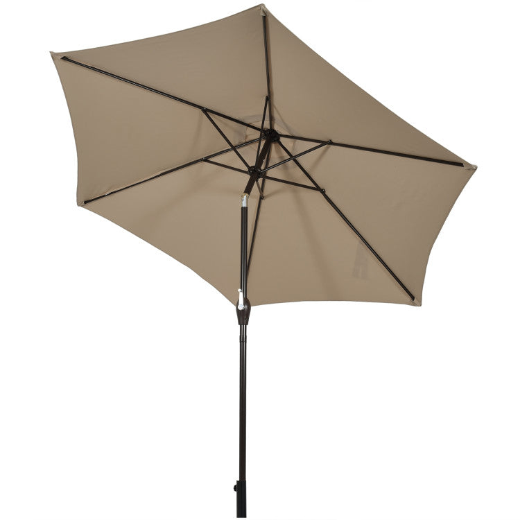 10 Feet Outdoor Patio Umbrella with Tilt Adjustment and Crank