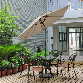 10 Feet Outdoor Patio Umbrella with Tilt Adjustment and Crank