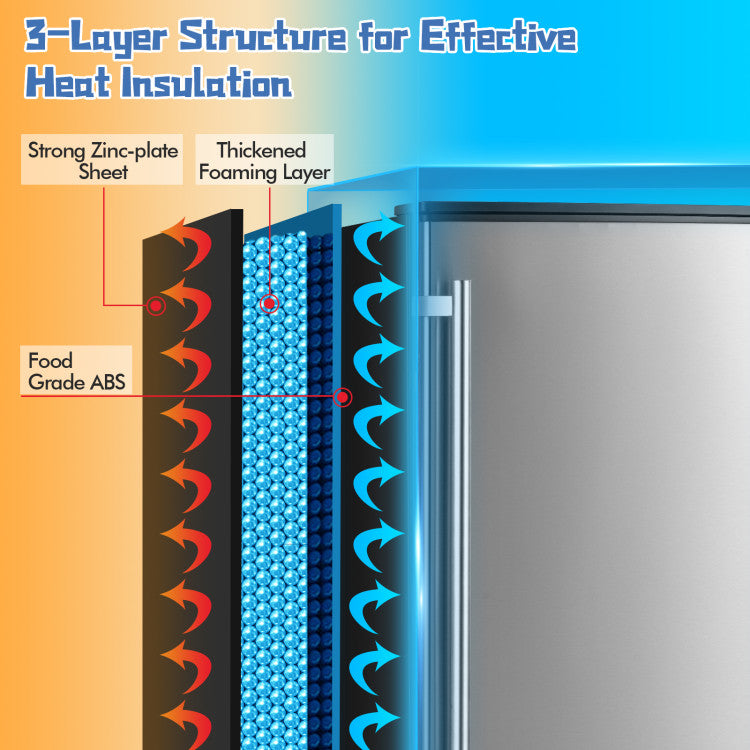 115V Free-Standing Undercounter Built-In Ice Maker with Self-Cleaning Function and Adjustable Ice Thickness