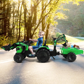 12V 3 in 1 Kids Ride On Excavator with Shovel Bucket and Remote Control