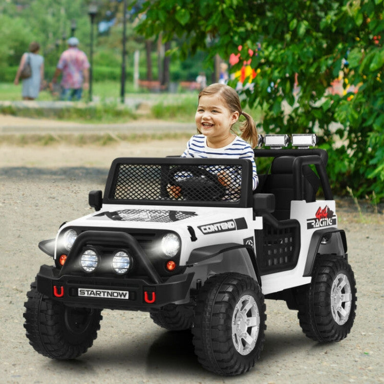 Hikidspace 12V Kids Remote Control Electric  Ride On Truck Car with Lights and Music