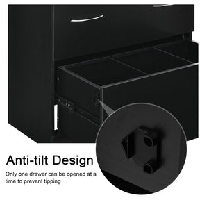 4-Drawer File Cabinet with Adjustable Hinging Bar for Home Office