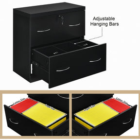 4-Drawer File Cabinet with Adjustable Hinging Bar for Home Office