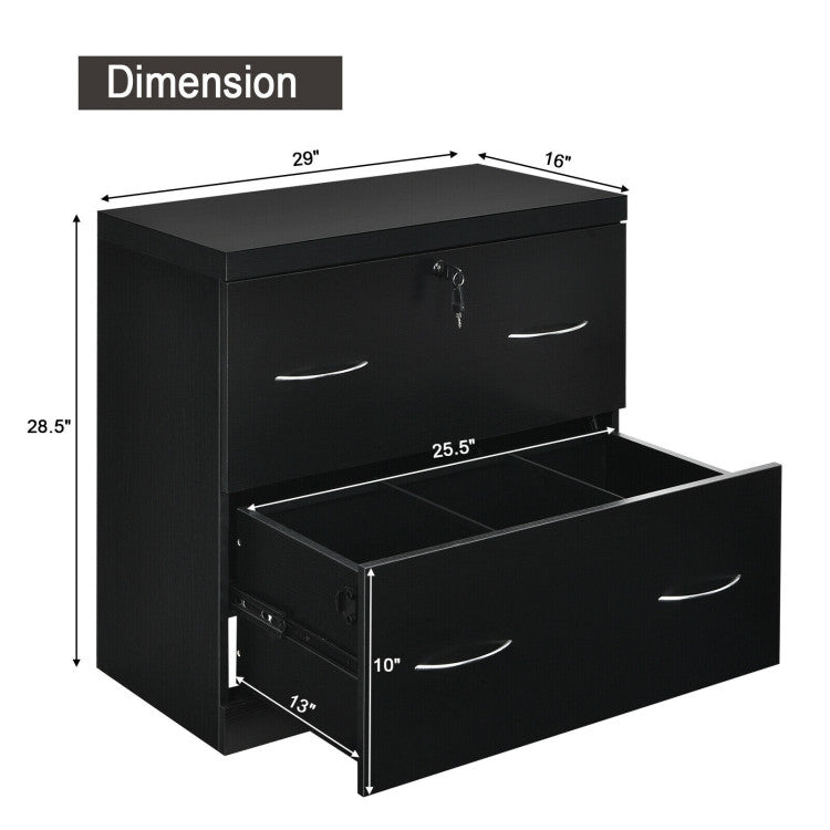 4-Drawer File Cabinet with Adjustable Hinging Bar for Home Office