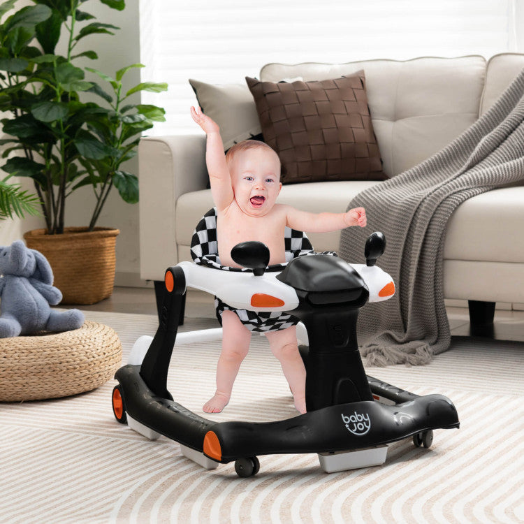 2-in-1 Foldable  Baby Activity Walker with Adjustable Height and Speed