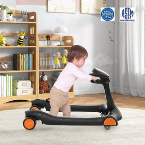 2-in-1 Foldable  Baby Activity Walker with Adjustable Height and Speed