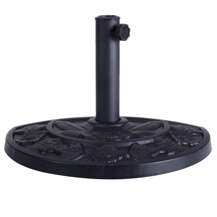 20-inch Outdoor Patio Half Round Umbrella Base for 1.25" - 1.89" Umbrella Pole