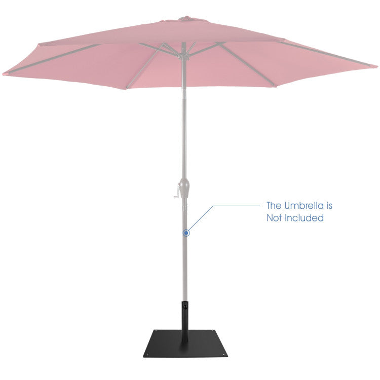 20 Inches Patio Umbrella Base with Adjustable Pole Hole and Footpads