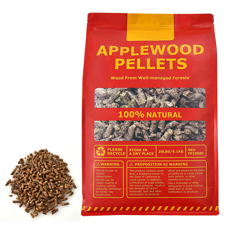 20 Pounds Applewood Pellets 100% All-Natural for Pellet Grills