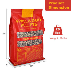 20 Pounds Applewood Pellets 100% All-Natural for Pellet Grills