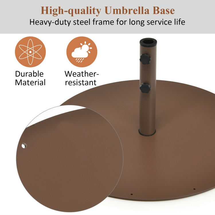 29.5 Inch Heavy-Duty Steel Outdoor Umbrella Base Stand for Backyard and Poolside