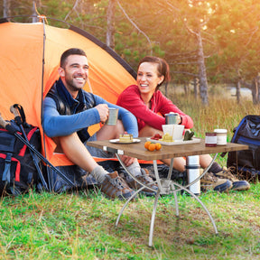 2 Pack Folding Camping Table with Carrying Bag for Hiking Party