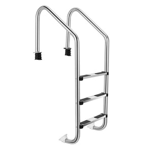 3-Step Stainless Steel Swimming Pool Ladder with Anti-Slip Footsteps