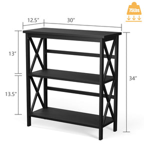 Hikidspace 3-Tier Wooden Multi-Functional Storage Bookshelf for Books