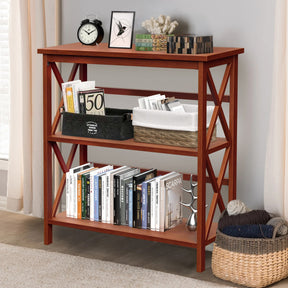 Hikidspace 3-Tier Wooden Multi-Functional Storage Bookshelf for Books