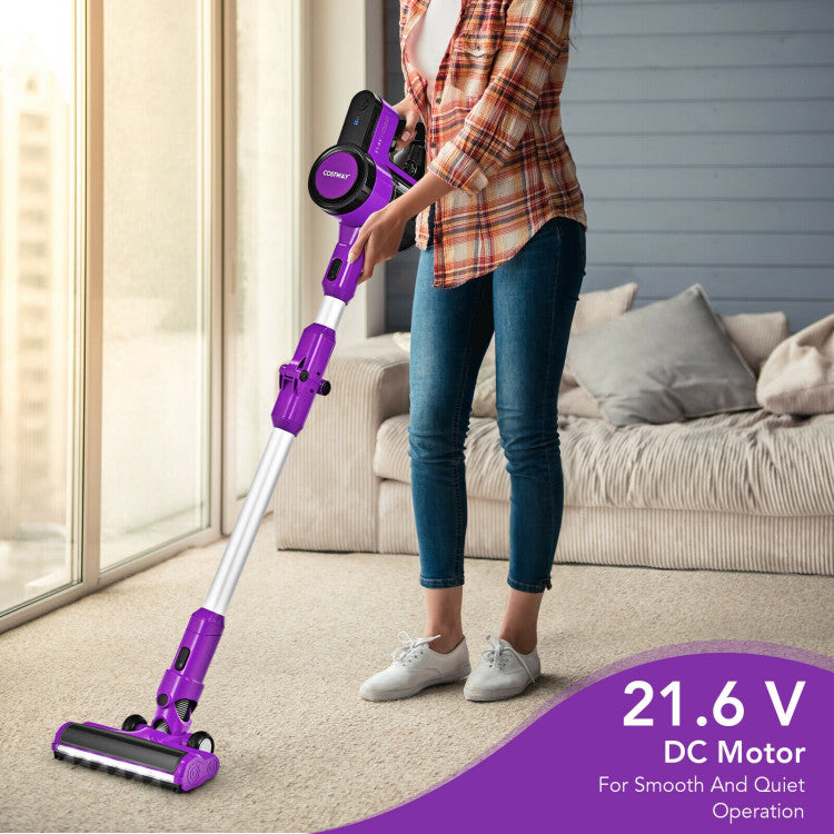 3-in-1 Handheld Cordless Stick Vacuum Cleaner with 6-cell Lithium Battery and Accessories