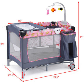 Hikidspace 3-in-1 Portable Baby Crib Sleep Bassinet