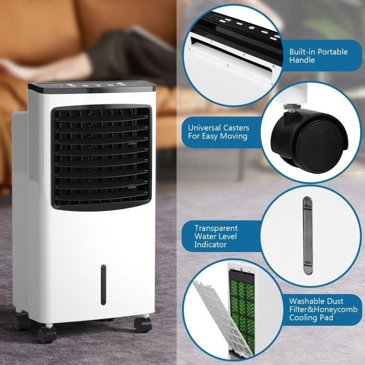 3-in-1 Portable Evaporative Air Conditioner Cooler with Remote Control and Timer