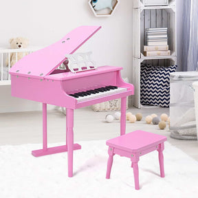 30-Key Kids Toys Piano Keyboard with Bench Piano Lid and Music Rack