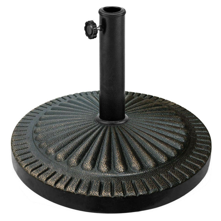 31.5 lbs Outdoor Heavy-Duty Stand Bronze Market Umbrella Base with Adjustable Pole