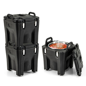 Hikidspace 32 QT Portable Insulated Food Carrier with Stainless Steel Barrel for Catering Camping