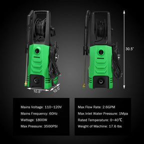 3500PSI Electric High-power Pressure Washer Pressure for Car Courtyard Garden Cleaning