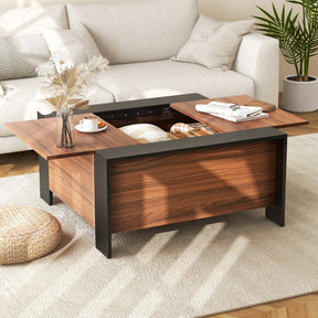 36.5 Inch Coffee Table with Sliding Top and Hidden Storage Compartment