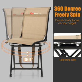 360-degree Swivel Foldable Camping Chair for All-weather Outdoor