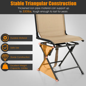 360-degree Swivel Foldable Camping Chair for All-weather Outdoor