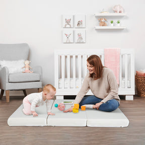 3 Inch Tri-Fold Ultra Soft Foam Baby Playard Mattress with Carry Bag