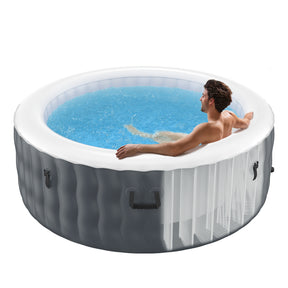 4-Person Inflatable Hot Tub Spa with 108 Massage Bubble Jets and Accessories