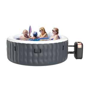 4-Person Inflatable Hot Tub Spa with 108 Massage Bubble Jets and Accessories