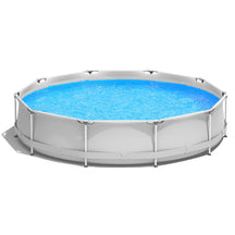 4-Person 12-Inch Round Above-Ground Swimming Pool with Pool Cover