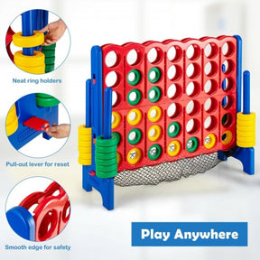 4-to-Score Giant Game Set with Net Storage for Indoor and Outdoor
