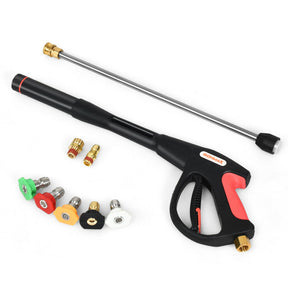 4000 PSI Pressure Washer Gun with 20-Inch Extension Wand Lance for Car and Floor Cleaning