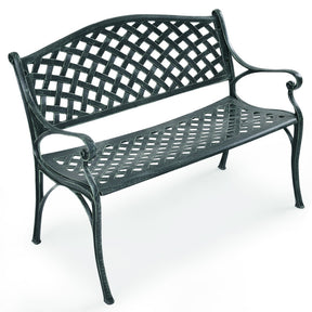 40 Inch Outdoor Aluminum Antique Garden Patio Bench