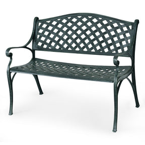 40 Inch Outdoor Aluminum Antique Garden Patio Bench