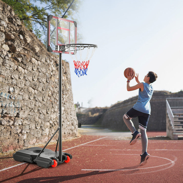 5-Level Adjustable Basketball Hoop Stand for Driveways, Gym and Backyard