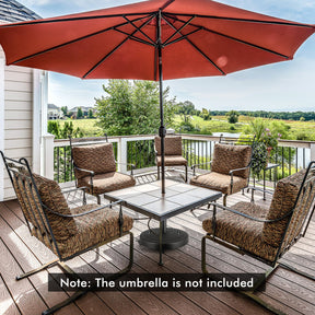 51LBS 20.5Inch Outdoor Umbrella Base with Wheels and Retractable Handles