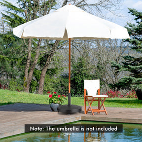 51LBS 20.5Inch Outdoor Umbrella Base with Wheels and Retractable Handles