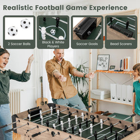 54 Inch Foosball Table Arcade Soccer Game Table with 2 Balls and 26 Players for Home Office Club