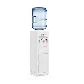 5 Gallons Hot and Cold Water Cooler Dispenser with Child Safety Lock and Storage Cabinet