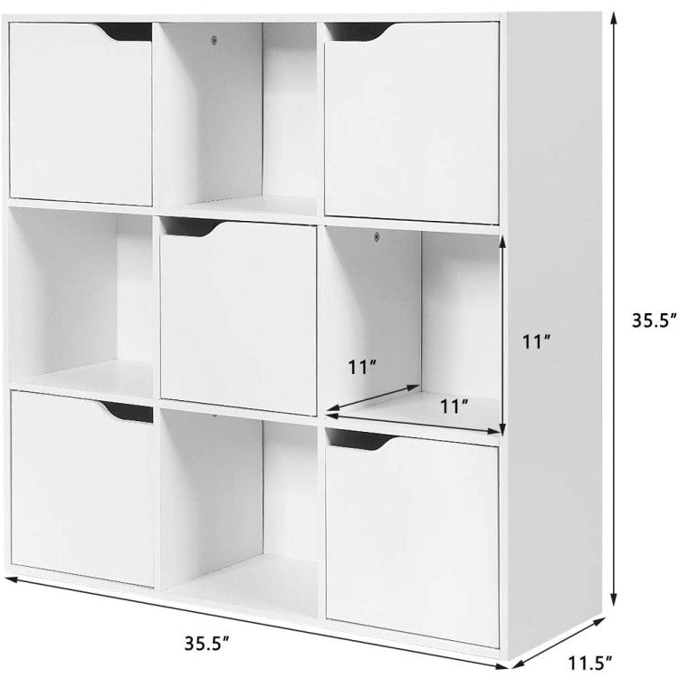 Hikidspace 6/9 Cube Wood Organizer Storage Unit Bookcase for Home and Office