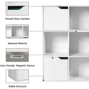 Hikidspace 6/9 Cube Wood Organizer Storage Unit Bookcase for Home and Office