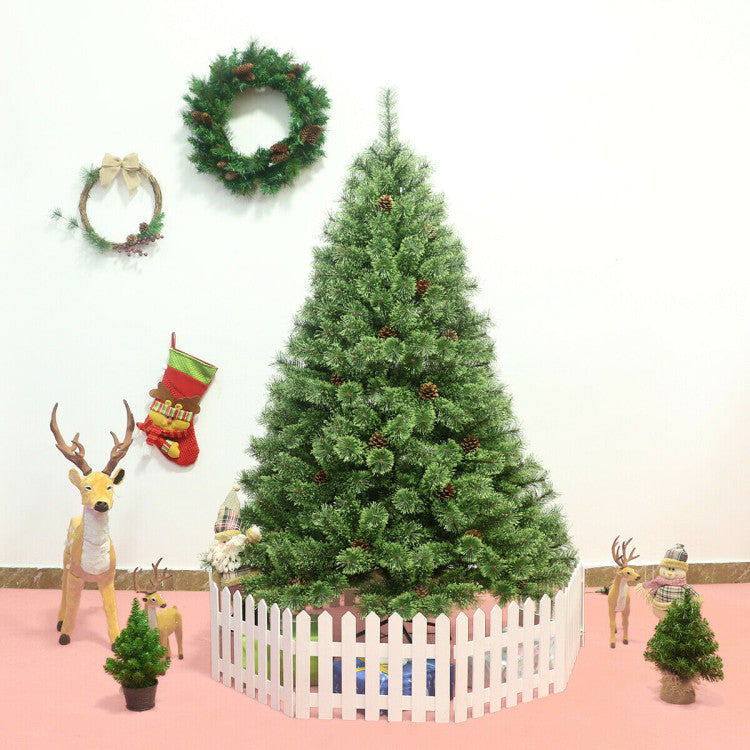 6 Feet Pre-Lit PVC Carolina Pine Artificial Christma Tree with LED Lights