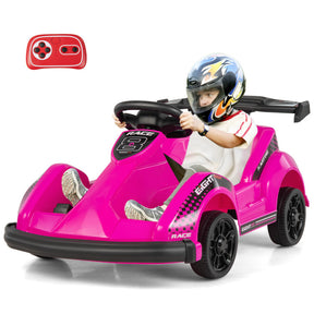 6V Kids Ride-On Go Cart with Remote Control and Safety Belt for 3+ Year Kids